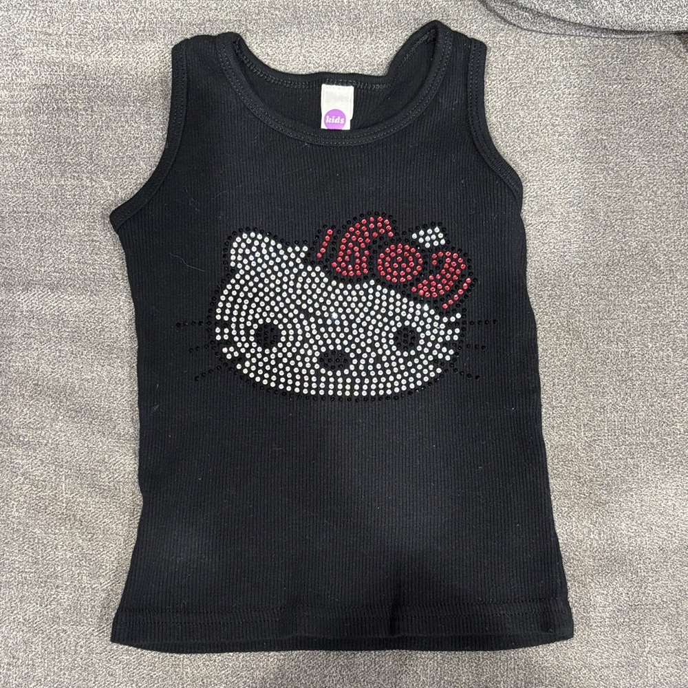 Hello Kitty Black Tank Top with Red Bow